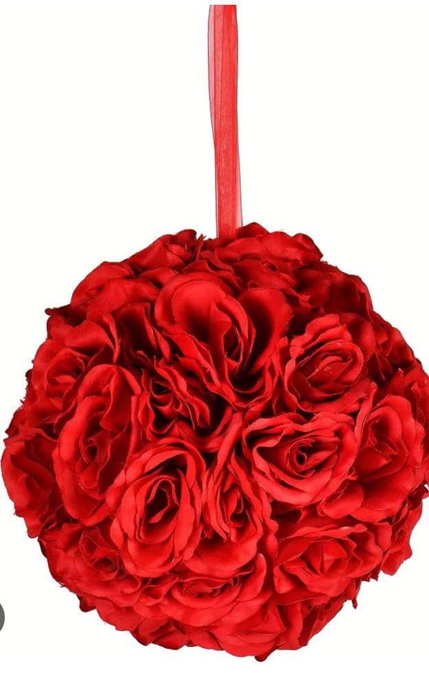 Artificial Silk Rose Flower Ball