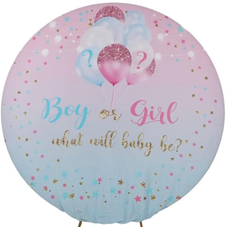 He or She Gender Reveal Backdrop
