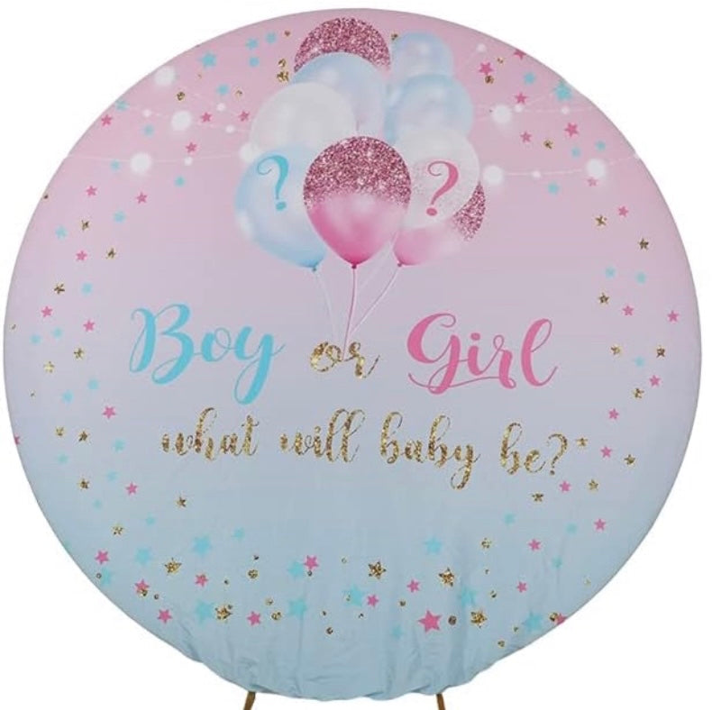 Round White Metal Backdrop