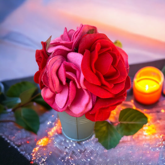 Mini Rose Tin Vase